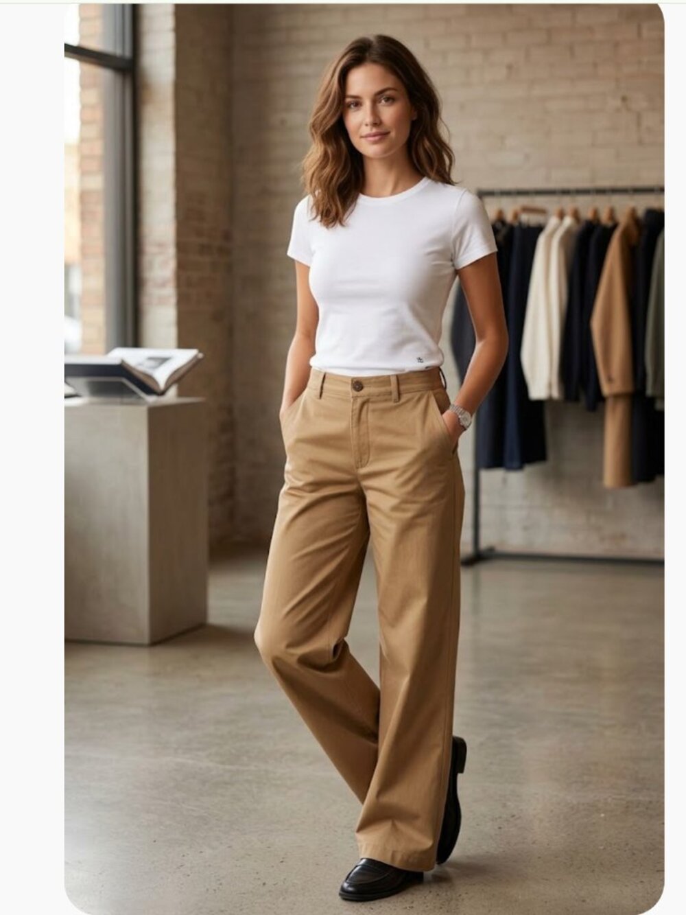 NWT Levi’s XL Chino Women’s Pants Wide Leg Relax Fit Tan SZ-31X31